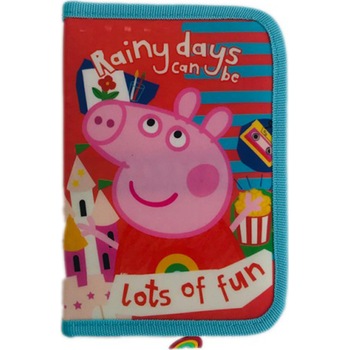 Penar 1 Fermoar 2 Flapsuri Peppa Pig, 21x14x3.5 cm Penar 1 Fermoar 2 Flapsuri Peppa Pig, 21x14x3.5 cm