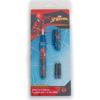 Stilou cu 2 rezerve Spiderman, 24x13x0.2cm Stilou cu 2 rezerve Spiderman, 24x13x0.2cm