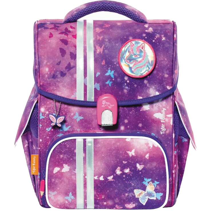 Ghiozdan Tiger, neechipat, jolly, dimensiune 36 x 31 x 19 cm, motiv glittery night