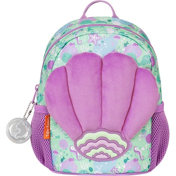 Ghiozdan Tiger, mini dear friends, dimensiune 26 x 20 x 15 cm, motiv purple seashell Ghiozdan Tiger, mini dear friends, dimensiune 26 x 20 x 15 cm, motiv purple seashell