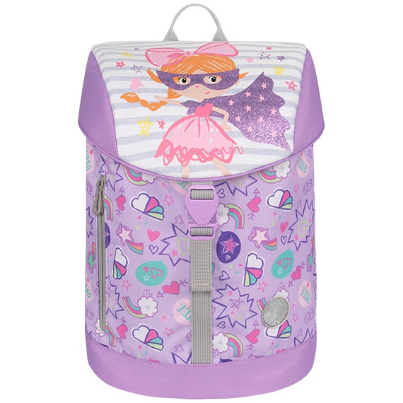 Rucsac Tiger, mini smart kids, dimensiune 34 x 22 x 14 cm, motiv super girl