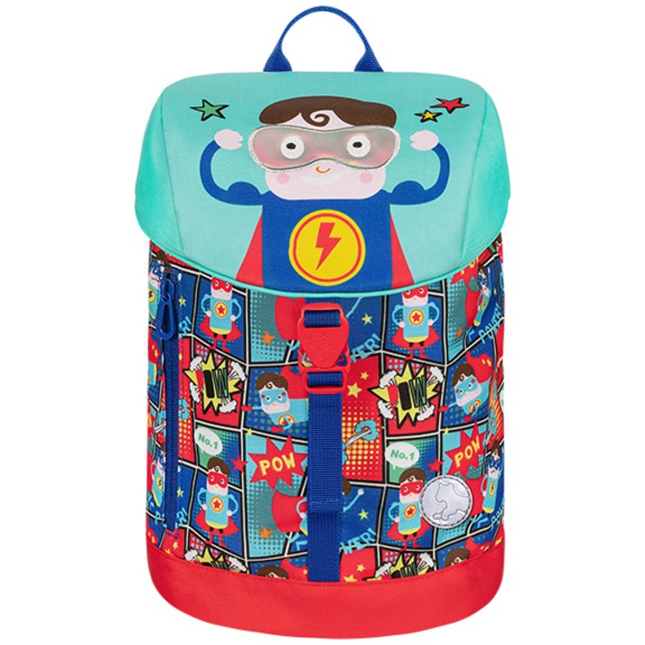 Tiger hátizsák, mini okos gyerekek, szuperduper férfi, 34 x 22 x 14 cm