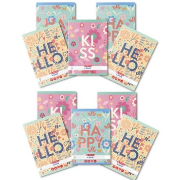 Set 10 Caiet Herlitz, A5, 48 file, 70g/mp, dictando, colturi rotunjite, motiv Feelings Set 10 Caiet Herlitz, A5, 48 file, 70g/mp, dictando, colturi rotunjite, motiv Feelings
