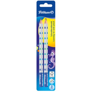 Set 2, Creion Grafit Pelikan, jumbo invata-sa-scrii, lacuit, mina B Set 2, Creion Grafit Pelikan, jumbo invata-sa-scrii, lacuit, mina B