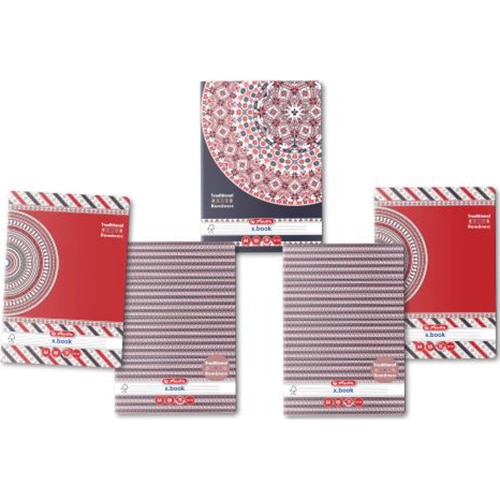 Set 5 Caiet Herlitz, A4, 60 file, 70g/mp, dictando, colturi rotunjite, motiv Traditional Romanesc
