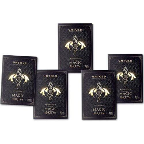 Set 5 Caiet Herlitz, A4, 80 file 70g/mp, patratele, colturi rotunjite,motiv The Magic of Untold