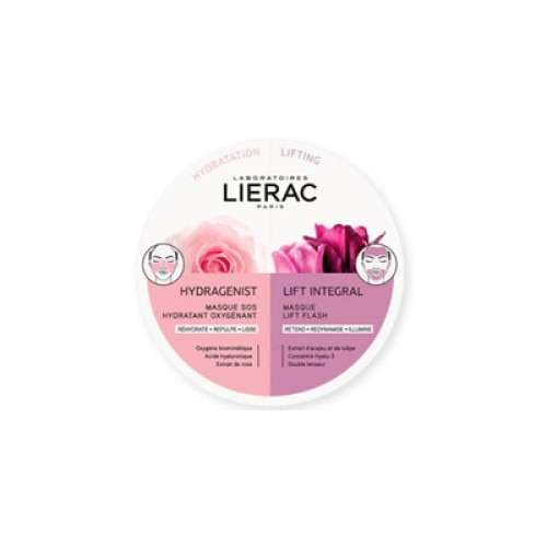 Masca hidratanta SOS Hydragenist Masca pentru albirea tenului cu efect lifting Lierac Lift Integral, 2 x 6ml