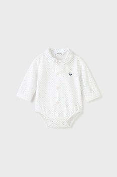 Mayoral, Body de bumbac cu buline, Alb/Bleumarin Mayoral, Body de bumbac cu buline, Alb/Bleumarin