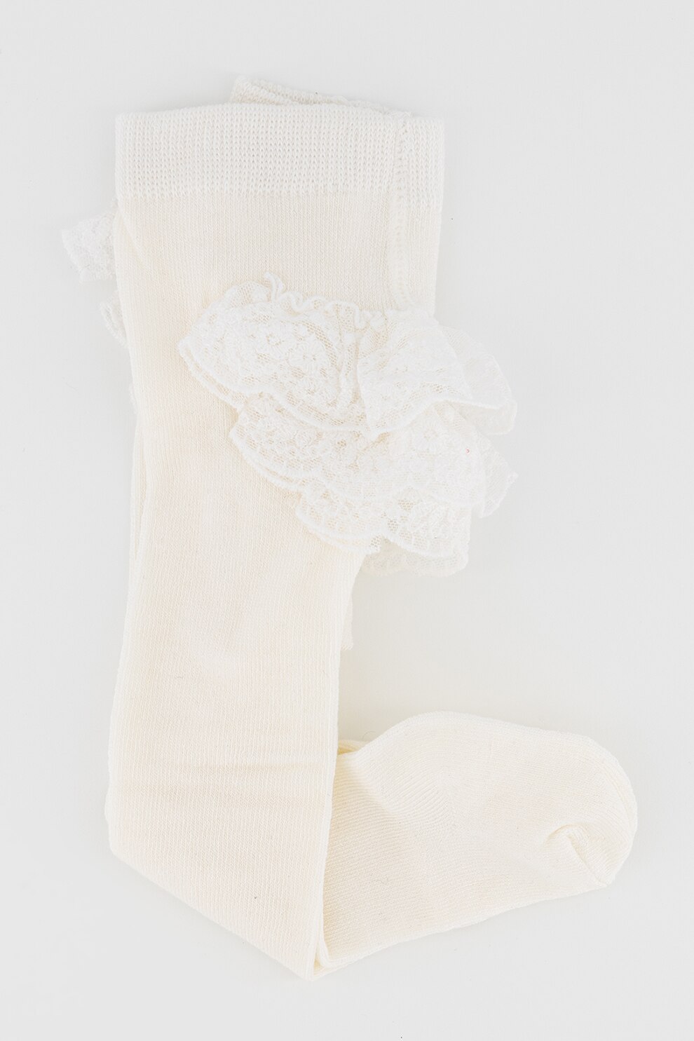 Mayoral, Dres din amestec de modal cu volane, Crem