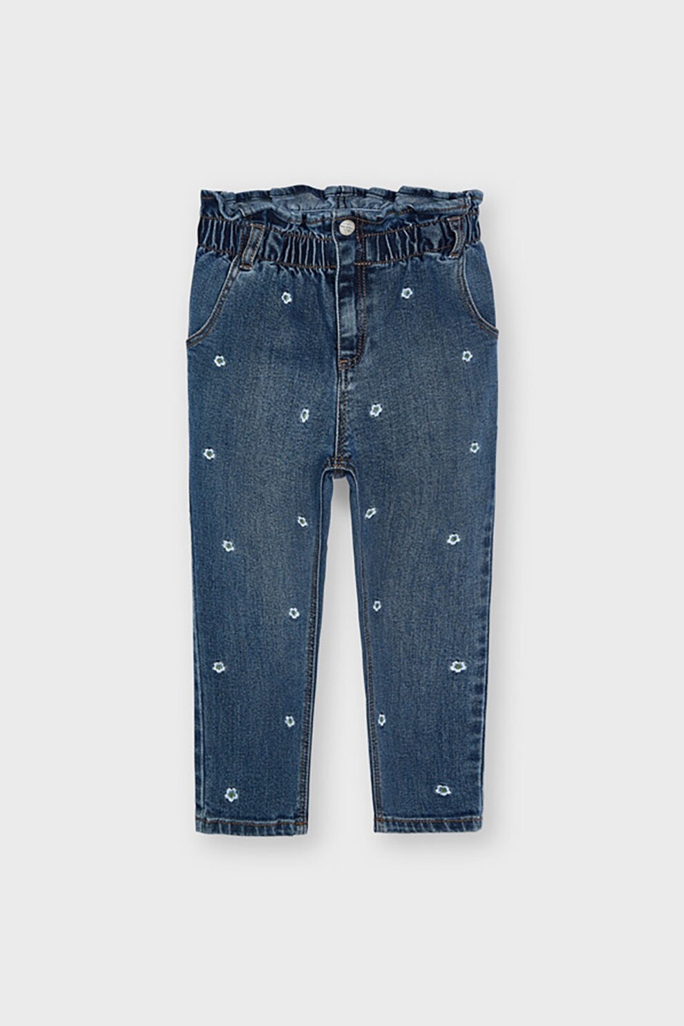 Mayoral, Blugi cu talie inalta si strasuri, Albastru inchis