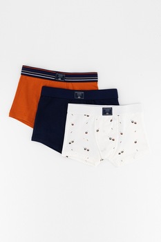 Mayoral, Set de boxeri din amestec de bumbac - 3 perechi, Alb/Bleumarin/Oranj Mayoral, Set de boxeri din amestec de bumbac - 3 perechi, Alb/Bleumarin/Oranj