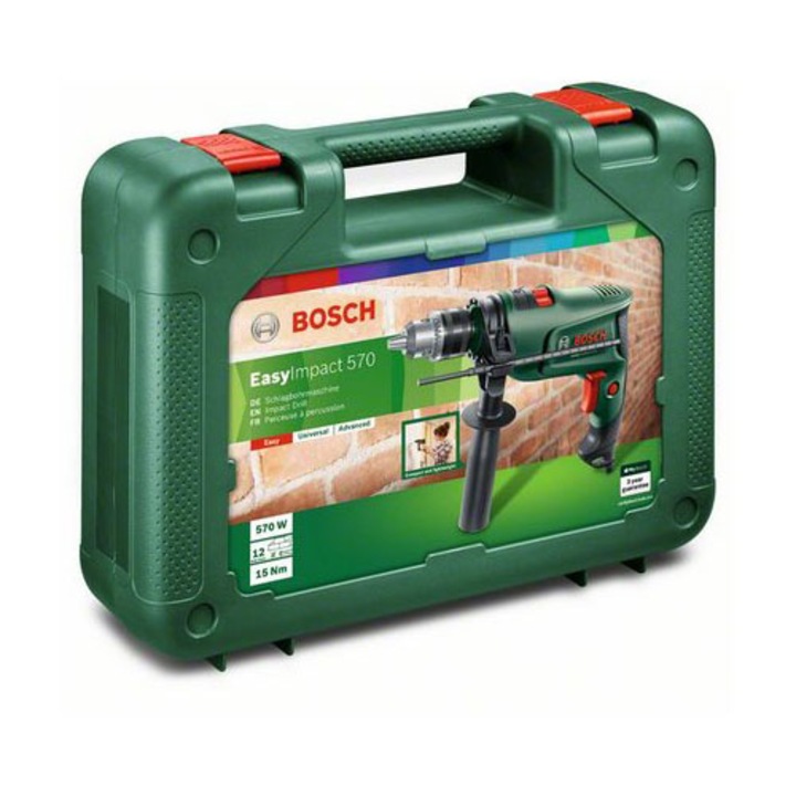 Ударна бормашина Bosch EasyImpact 570, 570W, 1.2Nm, 3000 об/мин