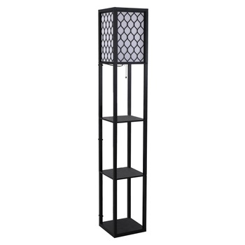 Lampadar dreptunghiular Homcom, 40W, 26x26x160 cm, Negru/Alb Lampadar dreptunghiular Homcom, 40W, 26x26x160 cm, Negru/Alb