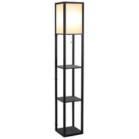 Lampadar dreptunghiular, Homcom, 40W, 26x26x160 cm, Negru/Alb