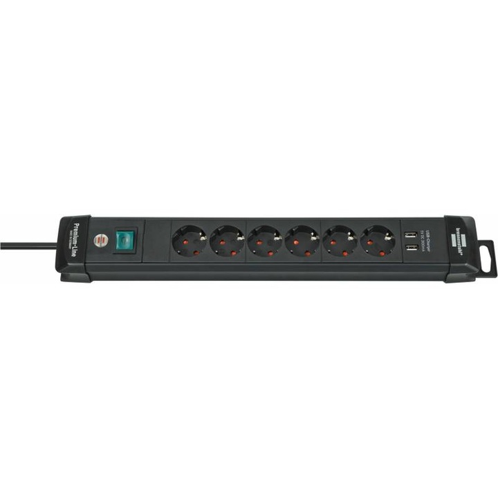Premium Line няколко контакта, 6P 3m 2xUSB