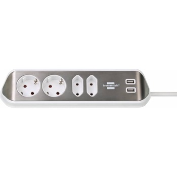 Priza multipla desktop, 4P, 2M, 2 X USB, alba Priza multipla desktop, 4P, 2M, 2 X USB, alba