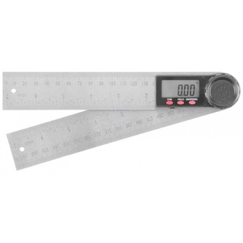 Echer (vinclu) digital tamplar/dulgher, inox, unghi reglabil, 200 mm Echer (vinclu) digital tamplar/dulgher, inox, unghi reglabil, 200 mm