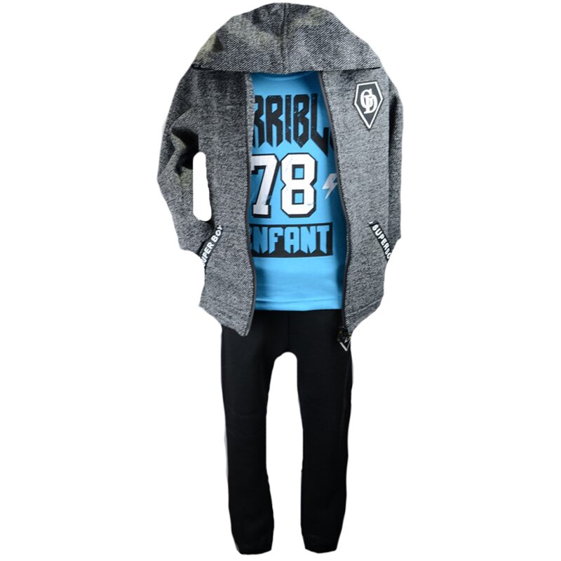 Compleu 3 piese pentru baieti Happy House JF-1773-A, Multicolor 23560