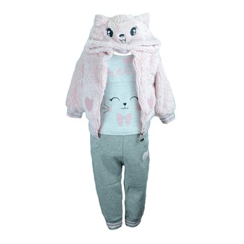 Compleu 3 piese pentru fete Happy House FOFO-080-R1, Multicolor 23726 Compleu 3 piese pentru fete Happy House FOFO-080-R1, Multicolor 23726