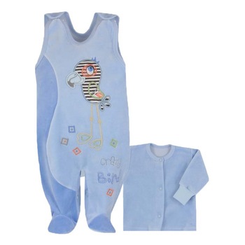 Compleu 2 piese salopeta si bluza bebelusi Koala 2627-AL1, Albastru 74 cm Compleu 2 piese salopeta si bluza bebelusi Koala 2627-AL1, Albastru 74 cm