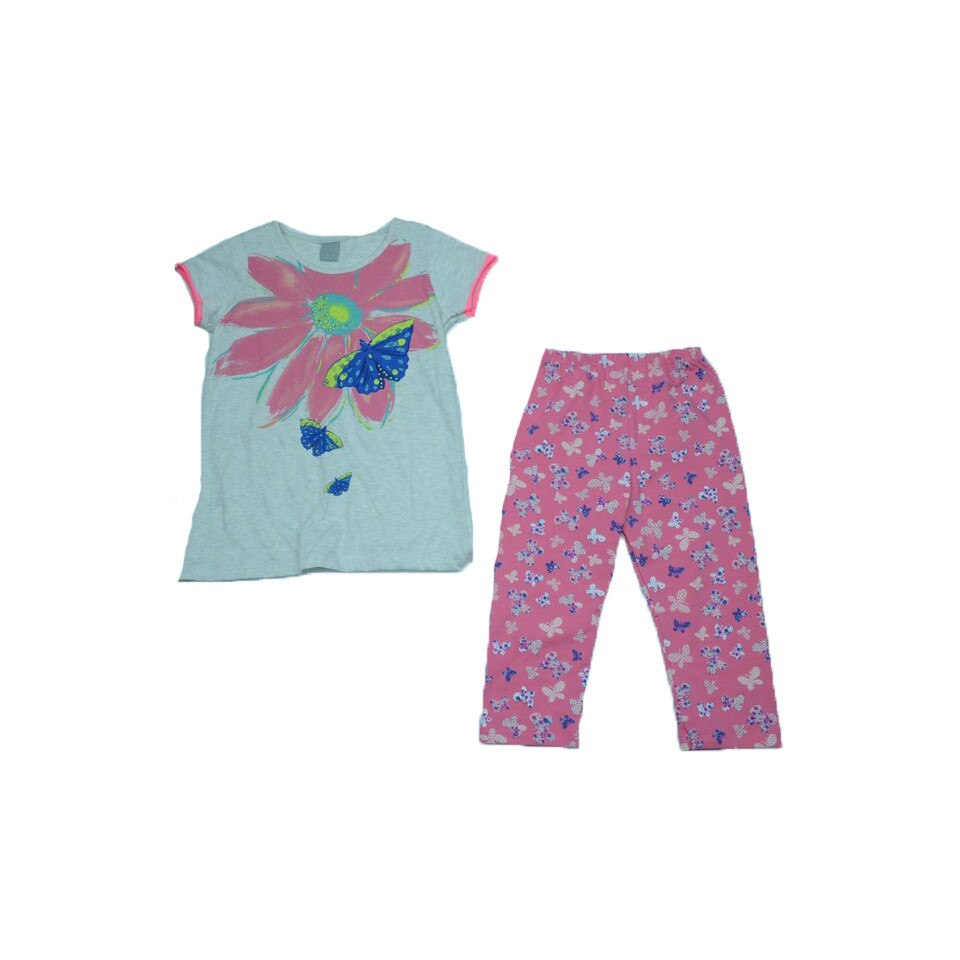 Compleu de vara doua piese pentru fete Atut AP-6644G-116, Gri 116 CM