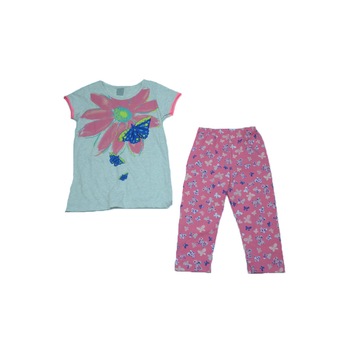 Compleu de vara doua piese pentru fete Atut AP-6644G-116, Gri 116 CM Compleu de vara doua piese pentru fete Atut AP-6644G-116, Gri 116 CM