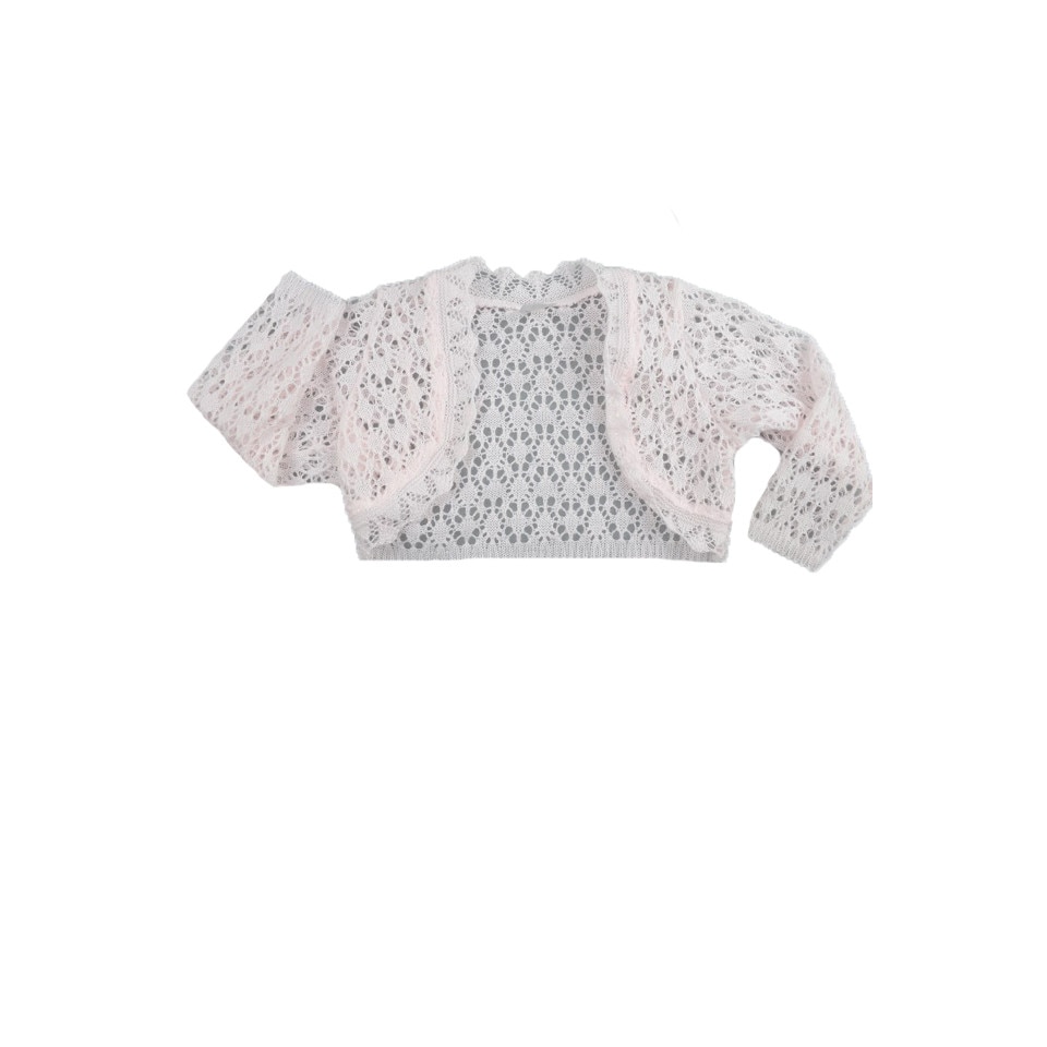 Bolero maneca lunga pentru fete SZAFA BFN-R2, Roz 27844