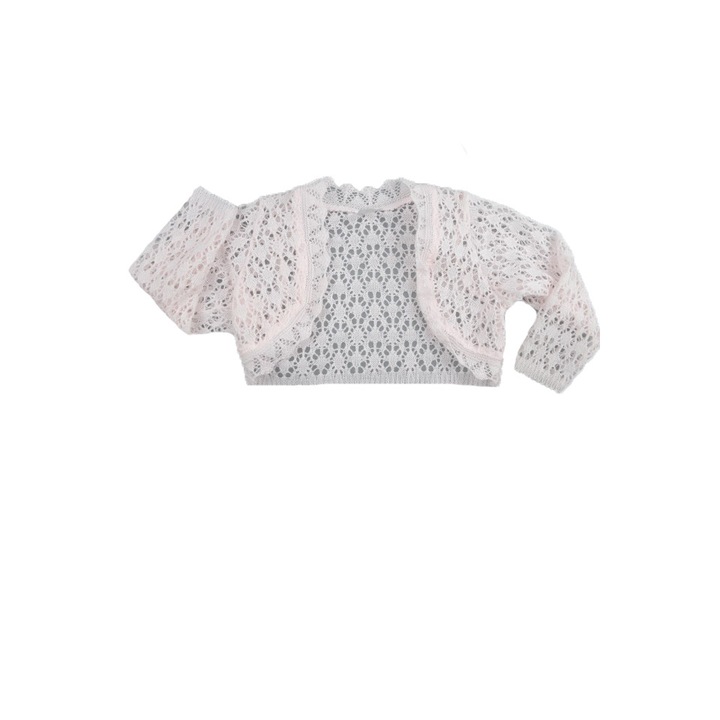 Bolero maneca lunga pentru fete SZAFA BFN-R2-80-cm, Roz 27844