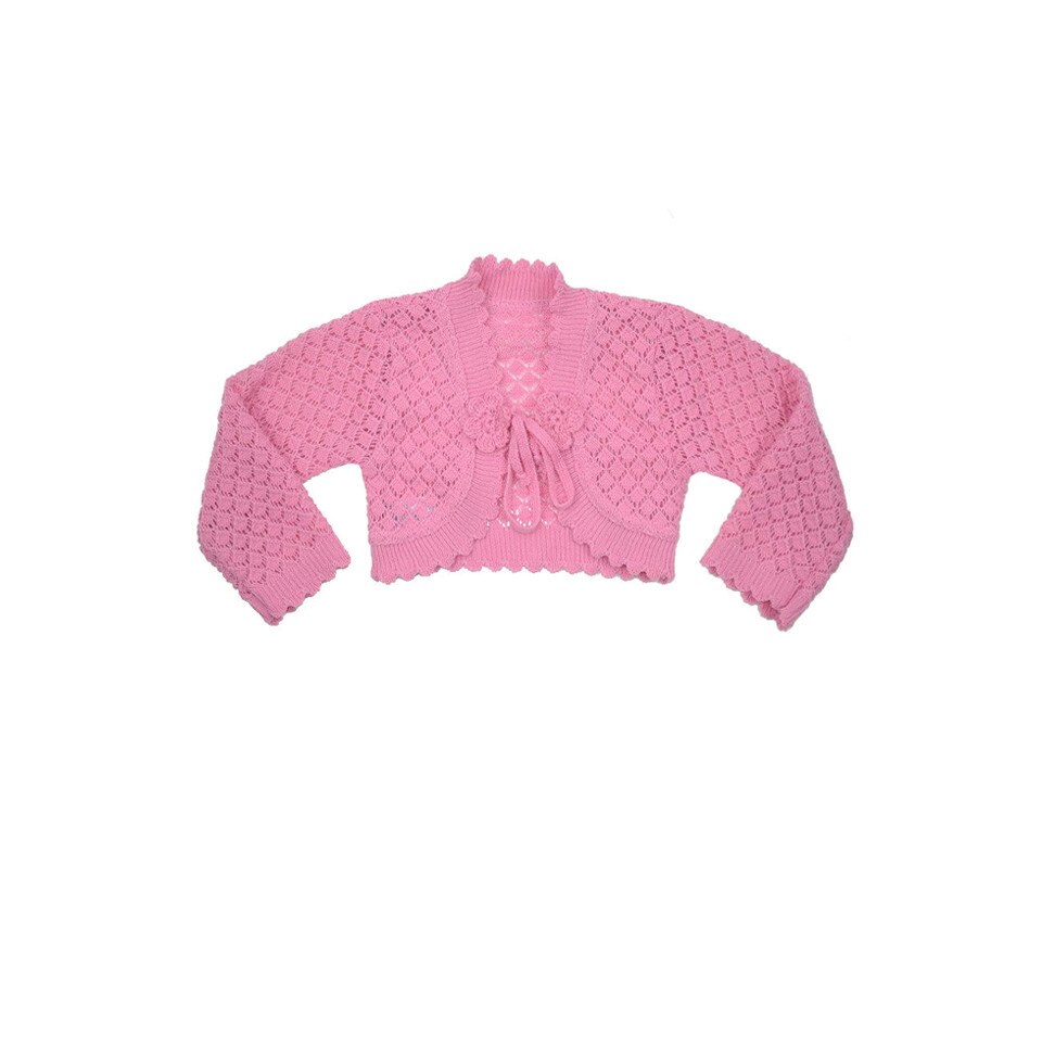 Bolero maneca lunga pentru fete Mini Junior BTE74-134-cm, Roz 2866