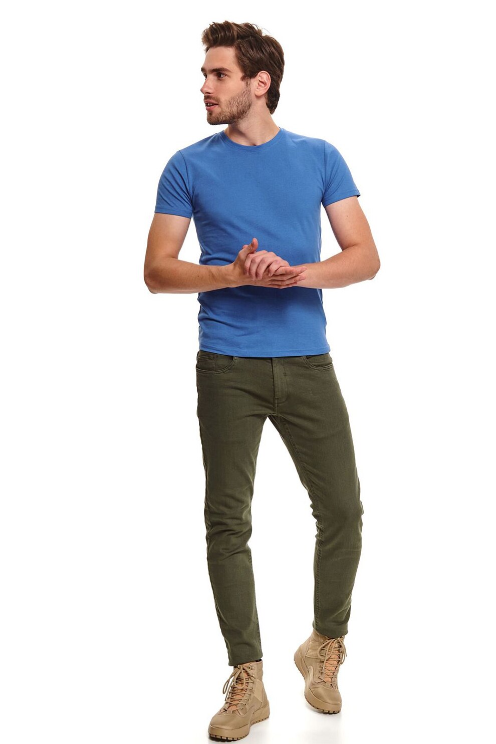 Top Secret, Tricou uni cu decolteu la baza gatului, Albastru