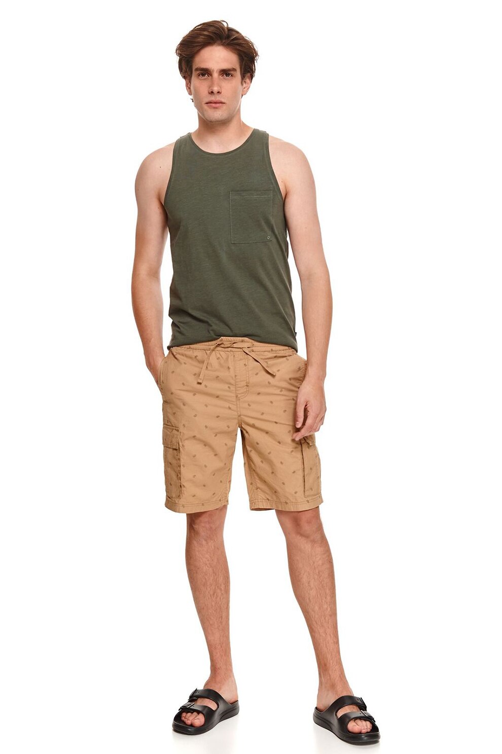 Top Secret, Pantaloni cargo cu imprimeu, Oranj persan