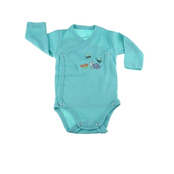 Body cu maneca lunga baieti Pifou Model 10 M10ML-V, Verde 50 cm Body cu maneca lunga baieti Pifou Model 10 M10ML-V, Verde 50 cm
