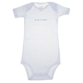 Body cu maneca scurta pentru baieti Pifou Model 6 MS6-A14, Alb 98 CM Body cu maneca scurta pentru baieti Pifou Model 6 MS6-A14, Alb 98 CM