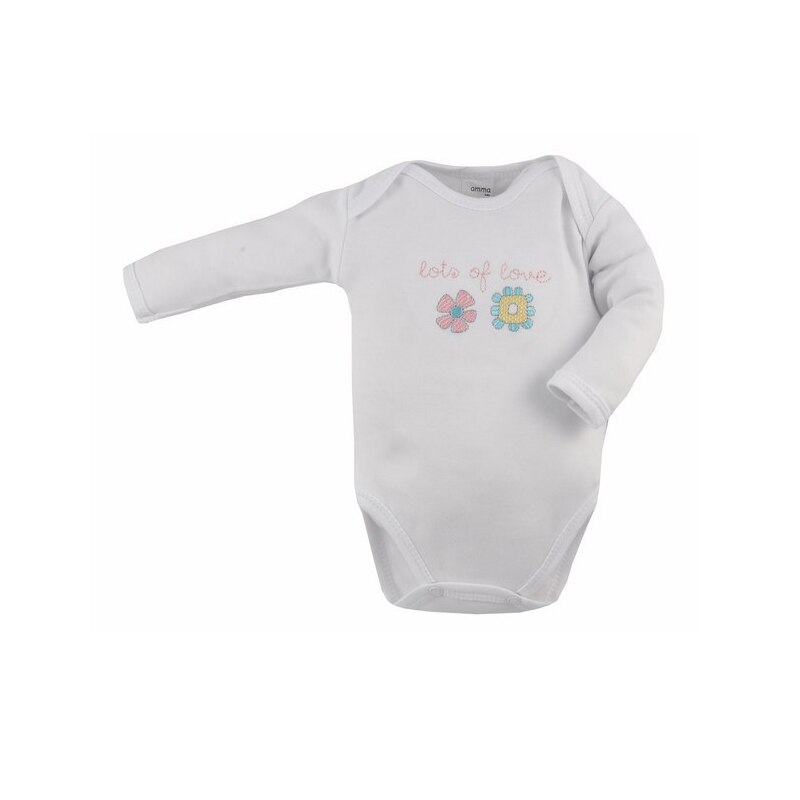 Body cu maneca lunga pentru fete Koala Flower A01-032, Alb 92 CM Standard
