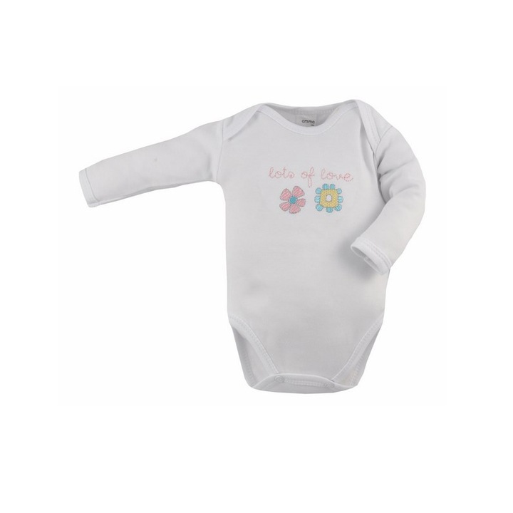 Body cu maneca lunga pentru fete Koala Flower A01-032_80 cm, Alb 19070