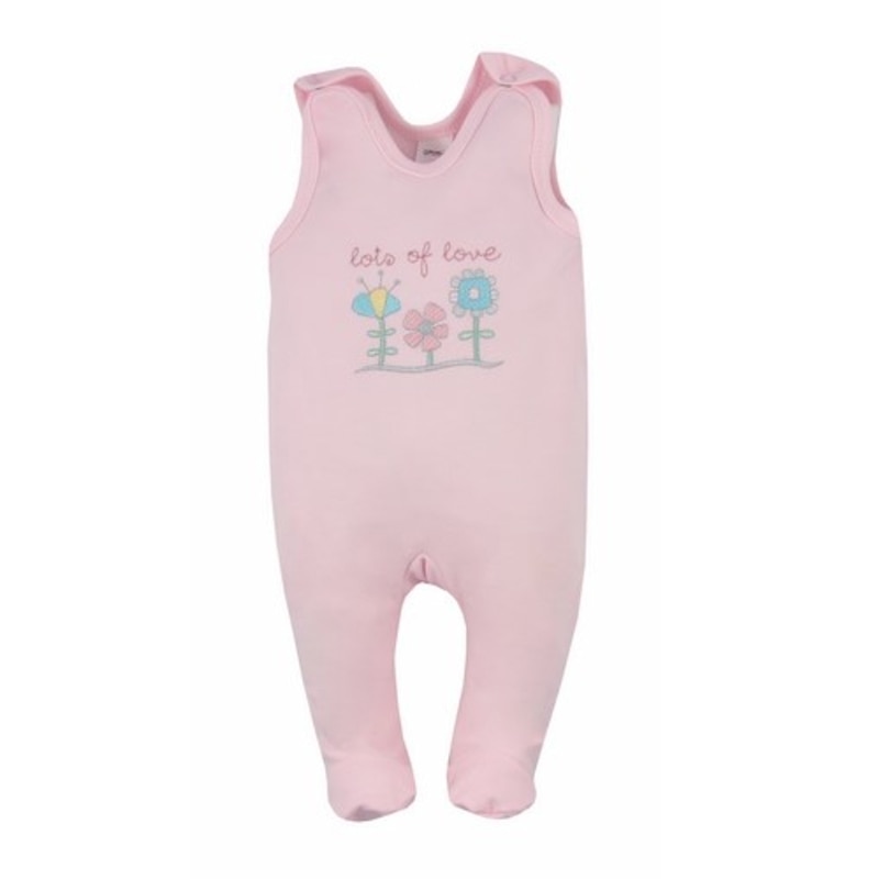 Salopeta fara maneci pentru fete Koala Flower A01-009R1, Roz 36
