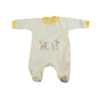 Salopeta cu maneca lunga pentru fete Pifou Model 16 M16-GA3-50, Galben 50 CM Salopeta cu maneca lunga pentru fete Pifou Model 16 M16-GA3-50, Galben 50 CM