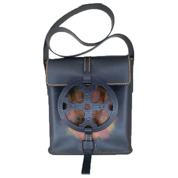 Poseta handmade, din piele, AG Design, neagra, dimensiune 30.5/34/11 cm Poseta handmade, din piele, AG Design, neagra, dimensiune 30.5/34/11 cm