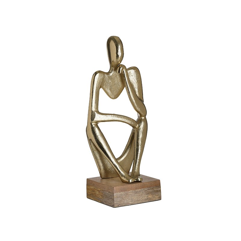 Statueta decorativa The Thinker, Metal, Charisma, 15Χ11Χ37