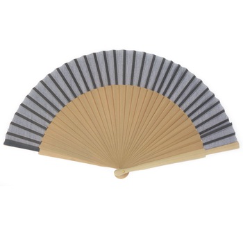 Evantai pliabil, din lemn, Natur / Gri, inaltime 23 cm - EV226 Evantai pliabil, din lemn, Natur / Gri, inaltime 23 cm - EV226