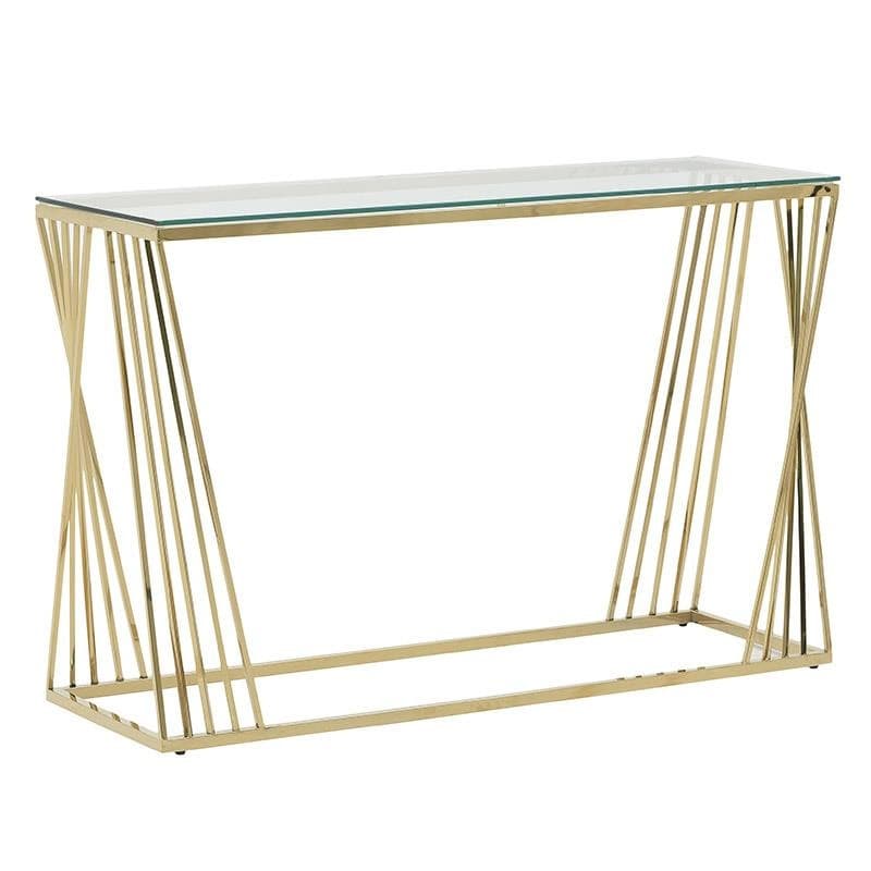 Consola Golden Glamour, Metal&Sticla, Charisma, 120X40X78