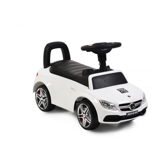 Masinuta Mercedes Coupe, Sezut confortabil, Culoare Alb, Functii muzicale, de lumini si de sunet