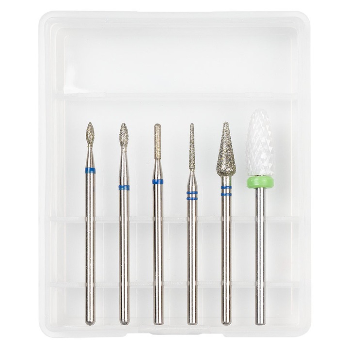 Set 6 buc capete Freza Unghii LUXORISE pentru Freza Unghii #01