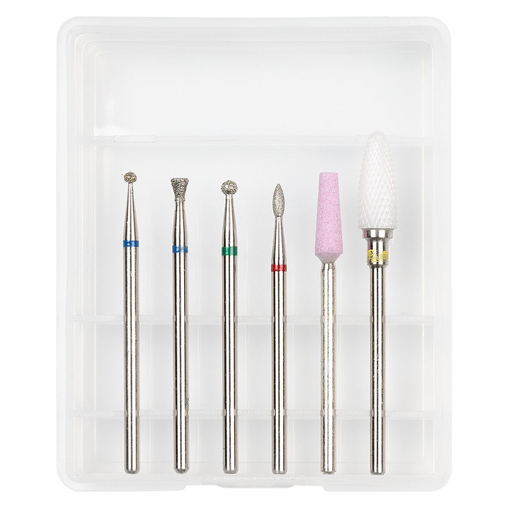 Set 6 buc capete Freza Unghii LUXORISE pentru Freza Unghii #06