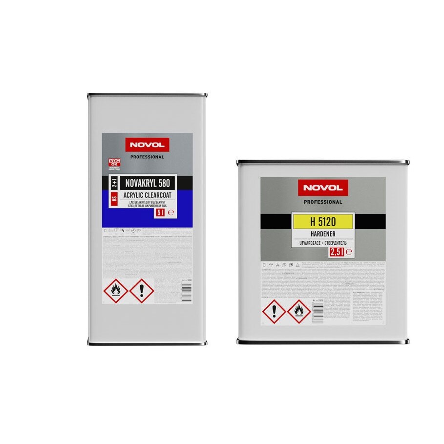 Set Lac NOVOL Novakryl 580 HS 5,00 L si intaritor H5120 2,5L