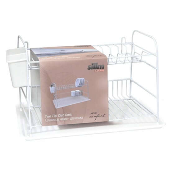 Scurgator farfurii si tacamuri RAKI alb,transparent 35cm