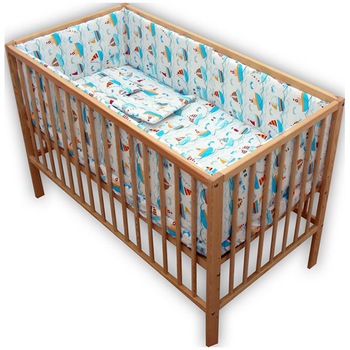 Lenjerie patut Hubners Vaporase 5 piese albastru Lenjerie patut Hubners Vaporase 5 piese albastru