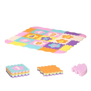 Covor tip puzzle HOMCOM, Model cifre, 25 de piese, 31.5 x 31.5cm, Multicolor Covor tip puzzle HOMCOM, Model cifre, 25 de piese, 31.5 x 31.5cm, Multicolor