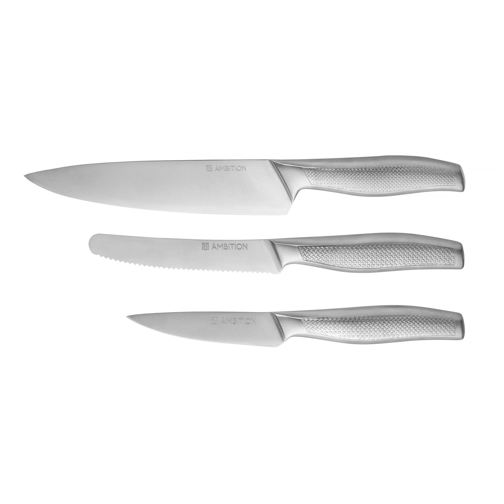 Set cutite Ambition 3 piese cu cutit pentru legume 11,5cm Acero