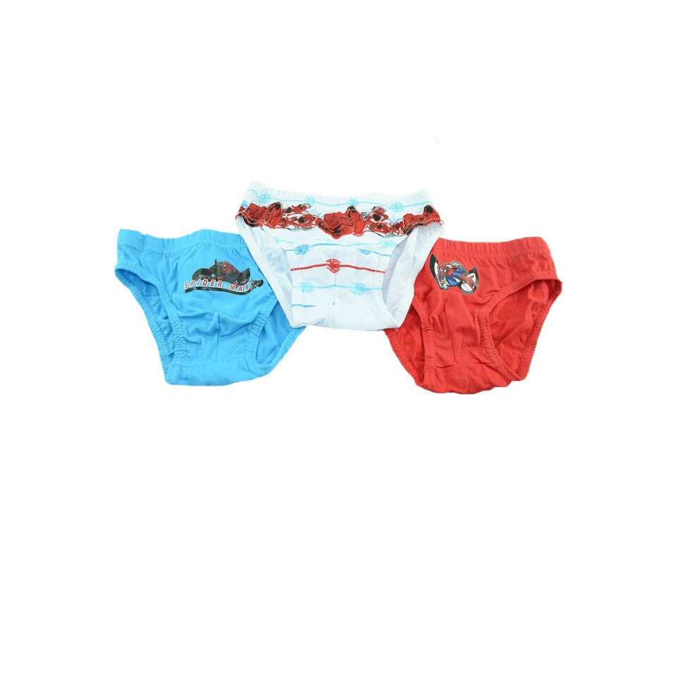 Set 3 chiloti pentru baieti Sun City Spider Man PH3038, Multicolor 6 ani